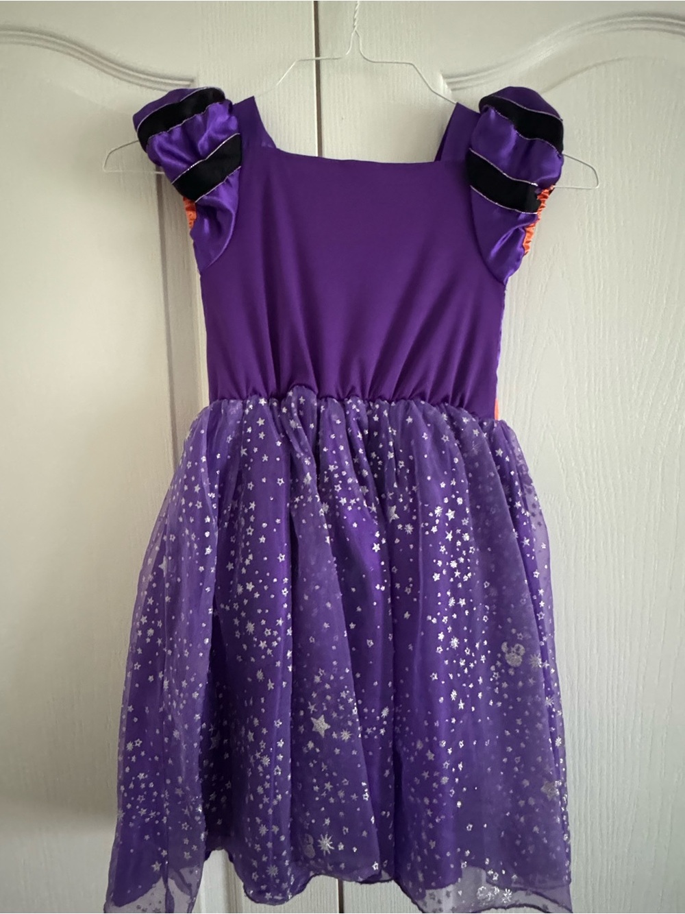 Disney Girls Minnie Purple Halloween Witch Dress with Matching Hat - Picture 3 of 6